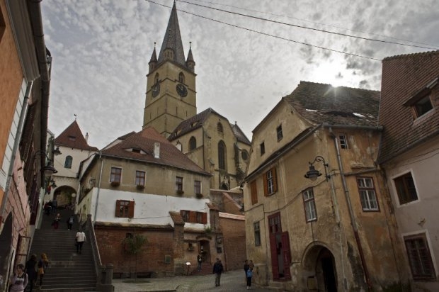 The city center of Sibiu The city center of Sibiu