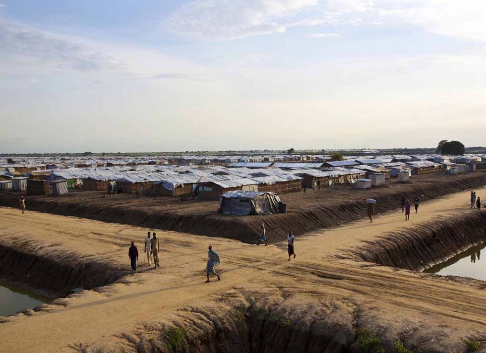 A UN base outside Bentiu. A UN base outside Bentiu.