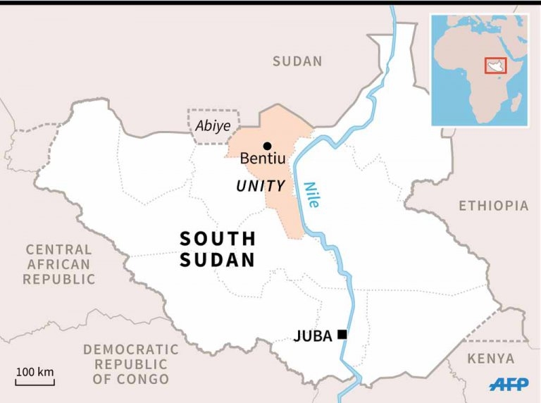 The location of Unity State inside South Sudan. The location of Unity State inside South Sudan.