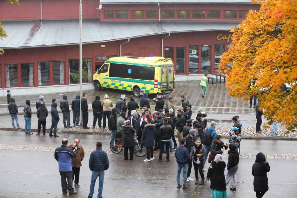 The school after the attack. The school after the attack.