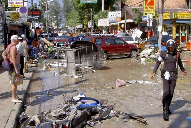 A street in Phuket a few hours after the tsunami on December 26, 2004 A street in Phuket a few hours after the tsunami on December 26, 2004