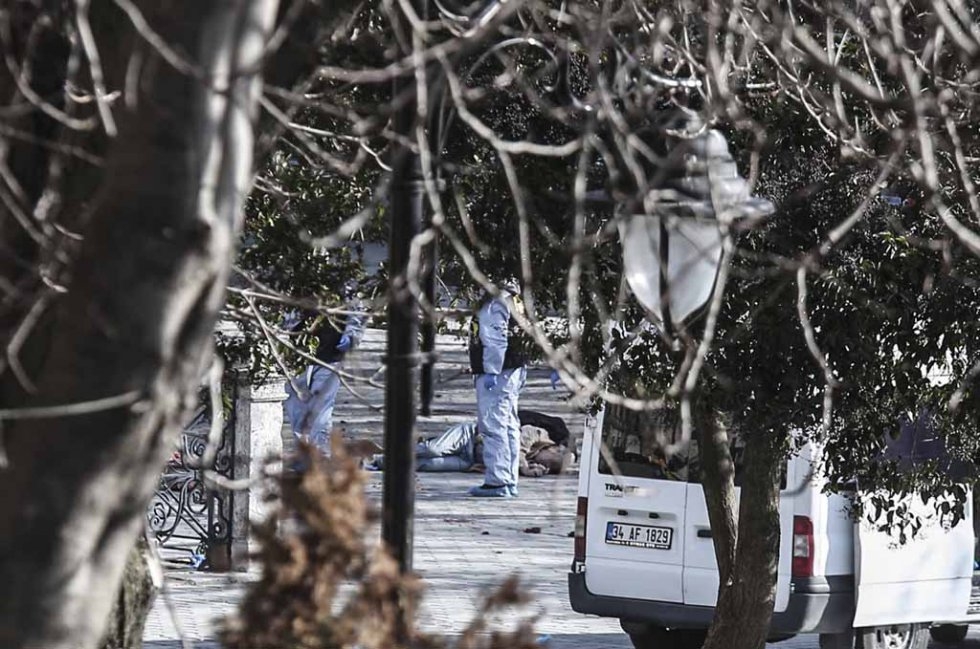 Emergency personnel at the scene of the attack. Emergency personnel at the scene of the attack.