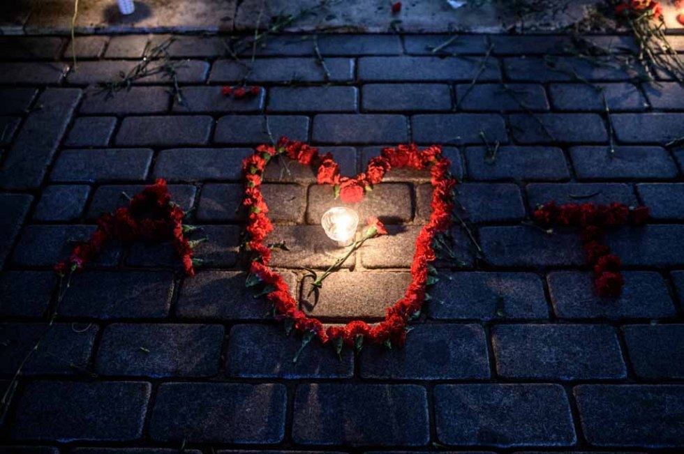 A makeshift memorial to the victims of the Istanbul attack. A makeshift memorial to the victims of the Istanbul attack.