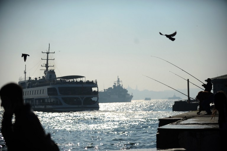 The Kadikoy ferry leaves Besiktas harbour in Istanbul in October 2013 The Kadikoy ferry leaves Besiktas harbour in Istanbul in October 2013