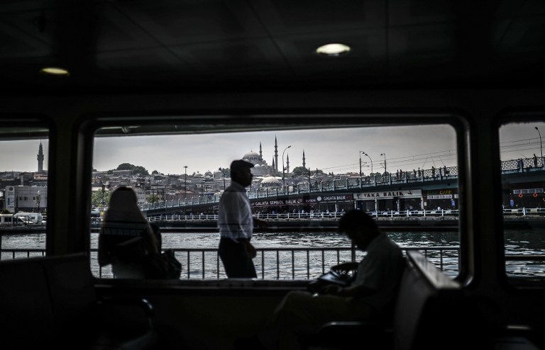 Ferry passengers cross the Bosphorus in June 2014 Ferry passengers cross the Bosphorus in June 2014