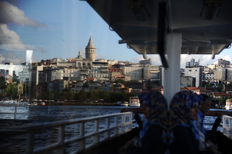 Passengers travel by ferry on the Bosphorus in August 2013 Passengers travel by ferry on the Bosphorus in August 2013