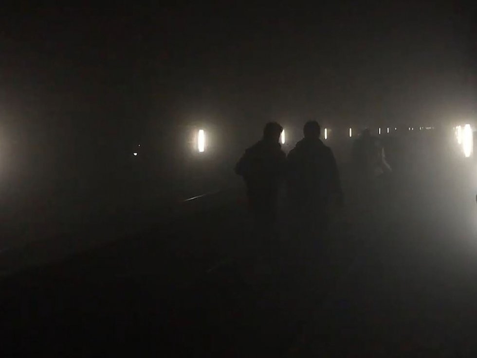 A grab from an amateur video shows commuters being evacuated from a train after the explosion at the Maalbeek station A grab from an amateur video shows commuters being evacuated from a train after the explosion at the Maalbeek station