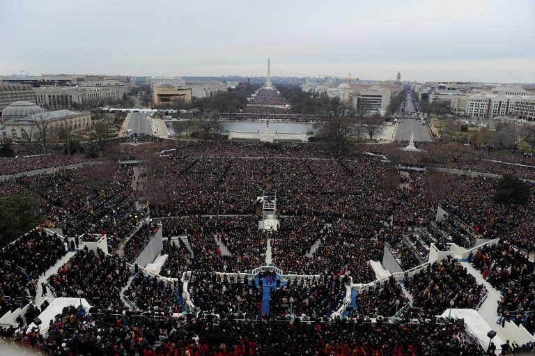 US President Barack Obama takes the oath of office at the US Capitol on January 21, 2013 US President Barack Obama takes the oath of office at the US Capitol on January 21, 2013