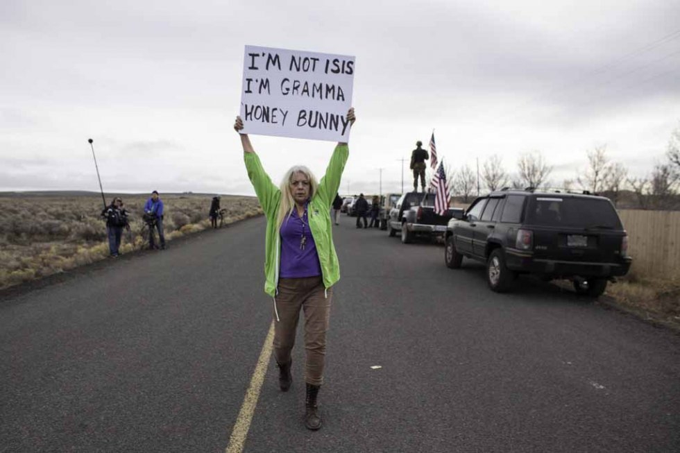 Supporters of the occupiers. February 11, 2016. Supporters of the occupiers. February 11, 2016.