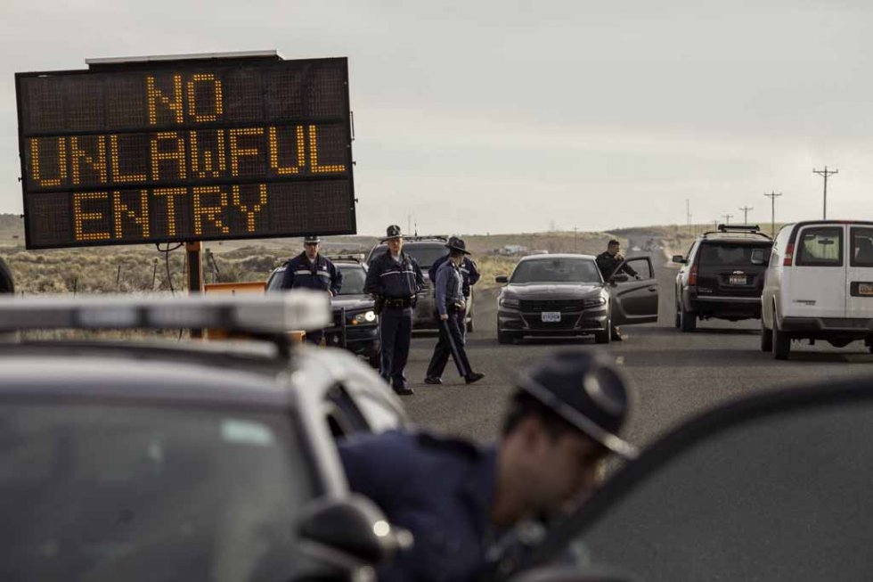 The road to the refuge blocked. February 11, 2016. The road to the refuge blocked. February 11, 2016.