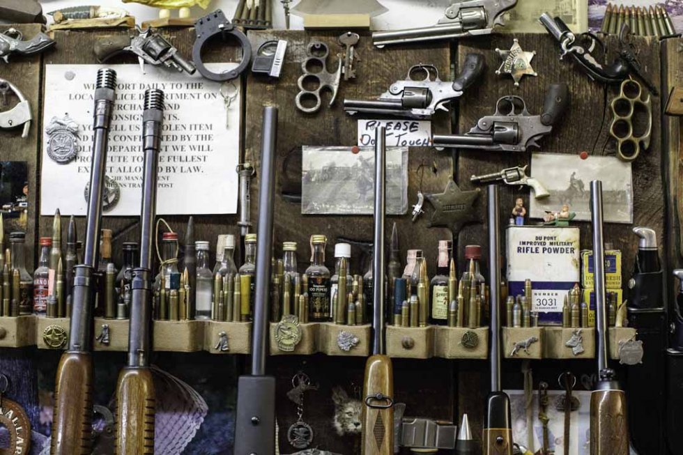 Guns and ammunition for sale in Burns, Oregon. January 5, 2016. Guns and ammunition for sale in Burns, Oregon. January 5, 2016.