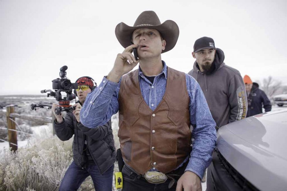 Occupier Ryan Bundy speaks on his cell phone. January 7, 2016. Occupier Ryan Bundy speaks on his cell phone. January 7, 2016.