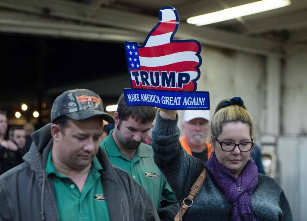Trump supporters at a rally in Virginia. December 2, 2015. Trump supporters at a rally in Virginia. December 2, 2015.