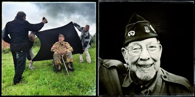 American veteran Donald Burgett, 89, poses near Utah Beach on June 4, 2014. American veteran Donald Burgett, 89, poses near Utah Beach on June 4, 2014.