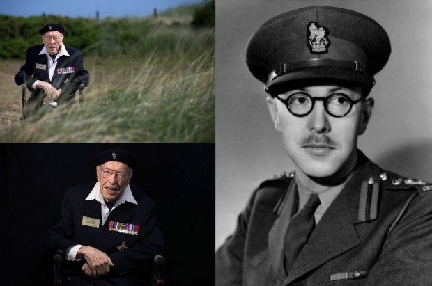 Canadian veteran Ernest Côté, in Courseulles-sur-Mer in June 2014 and in 1944 Canadian veteran Ernest Côté, in Courseulles-sur-Mer in June 2014 and in 1944