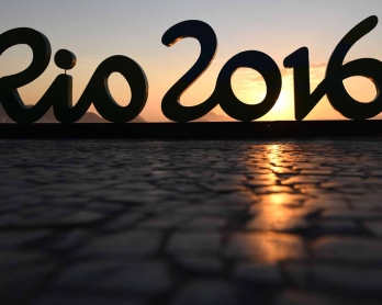 The sun rises over Copacabana beach during the Rio 2016 Olympic Games in Rio de Janeiro on August 6, 2016.