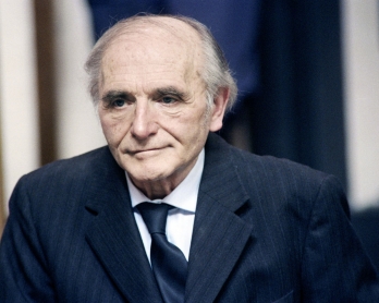 Former SS officer Klaus Barbie, the Butcher of Lyon, expelled by Bolivia, waits in courthouse in Lyon on May 11, 1987 on the first day of his trial on charges of crimes against humanity. He was sentenced to life imprisonment for deporting 844 members of R