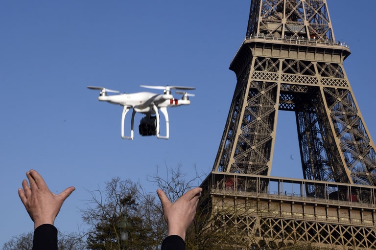 A drone over Paris Correspondent